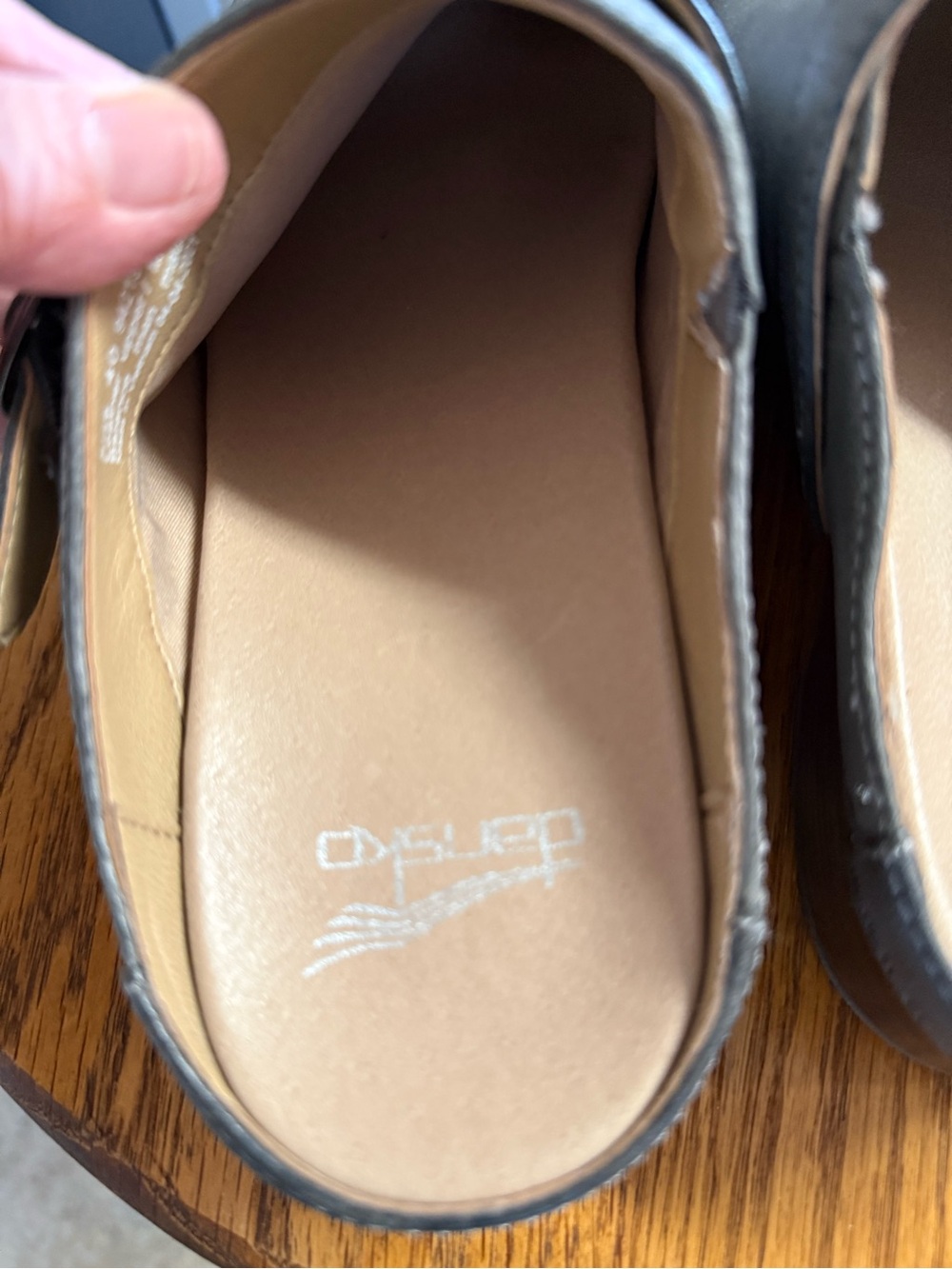 Dansko Women’s Slip-On Leather Clog in Gray - Picture 5 of 9